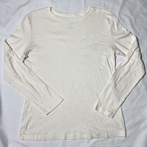GH Bass & Co. Classic Long Sleeve Top. Large. Cream Color